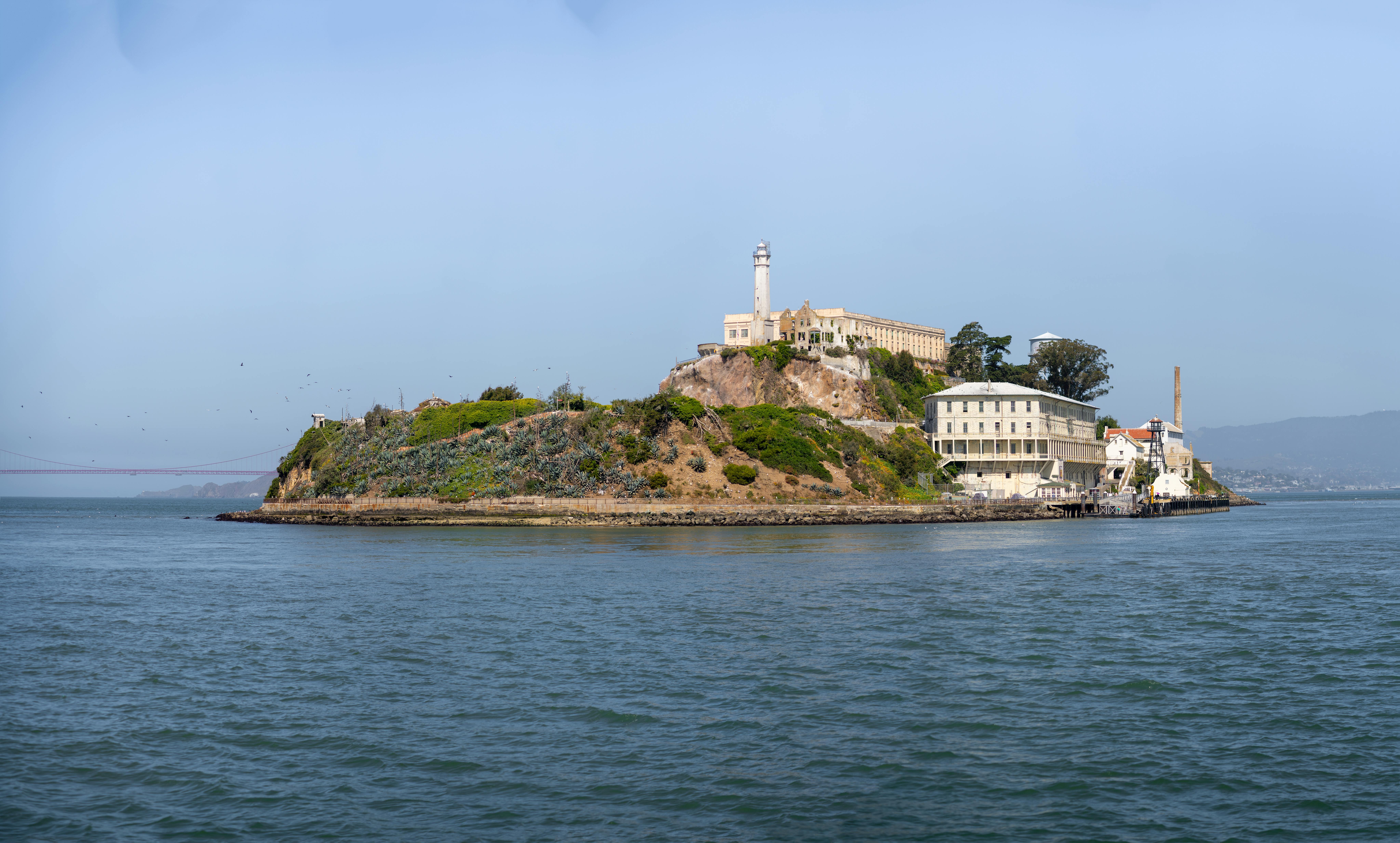 Alcatraz Island with San Francisco Bay cruise and Golden Gate Bridge